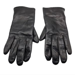 Prestone & York Women's Black Leather Gloves Size-M